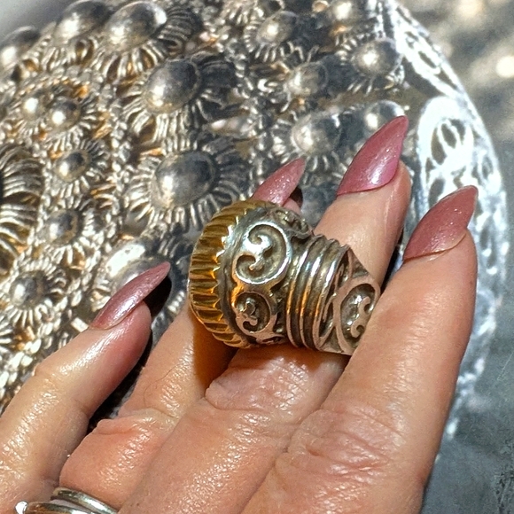 RARE Robert Wander WINC 18kt Sterling Artisan Ring - Picture 6 of 8